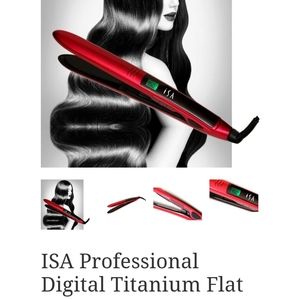 ISA Professional Digital Titanium Flat Iron Hair Straightener